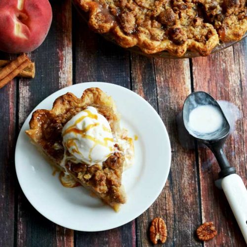 Maple Bourbon Brown Butter Peach Pie