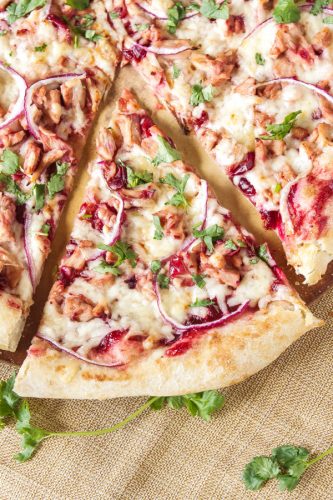 Turkey and Cranberry BBQ Sauce Pizza