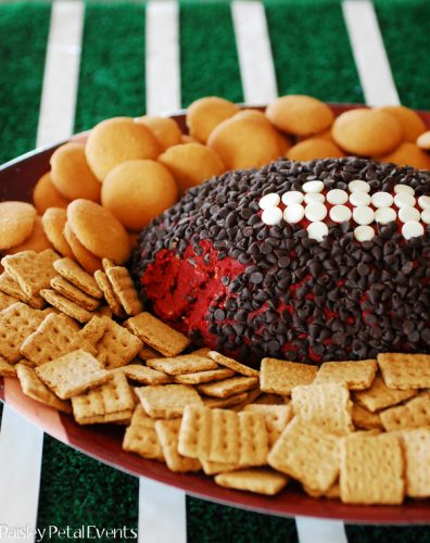 Red Velvet Football Cheese Ball