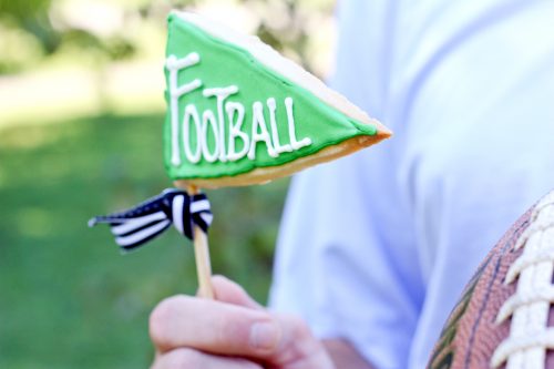 Tailgate Football Pennant Cookies